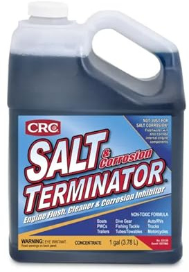 CRC Salt Terminator Engine Flush, Cleaner, And Corrosion Inhibitor, 1 Gallon, Dissolves Salt And Leaves A Protective Coating