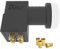 ARLI UHD Quad LNB + 4 F Stecker vergoldet HQ Sat Digital 4K 0,1 dB Ultra HD 4 Fach Teilnehmer Receiver Gold Anschluss ausziehbare Wetterschutz Universal Lmb Anlage Satelliten Antenne High Qualität