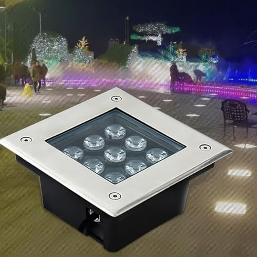 VSHENG LED Lámpara Empotrable En El Suelo Jardín Luz Subterránea IP66 Impermeable Baja Tensión AC12/24V Foco para Exteriores Patio Camino Césped Lámpara De Paisaje (Color : Blue, Size : 1W-AC12V)