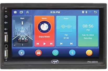 Car Multimedia Player PNI A8040 with Android 13, 2GB DDR3/ROM 32GB, 7 inch Screen, CarPlay, Android Auto, 2 x USB, BT