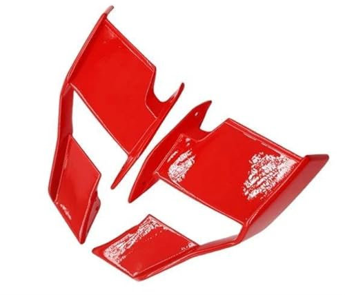 DZSLLOOI Ala Aerodinamica Alette Carenatura Anteriore Alette Laterali Kit Alette Aerodinamiche Spoiler per BMW per S1000R per M1000R 2021-2023 Spoiler Parabrezza Alettone Moto(Bright Red)
