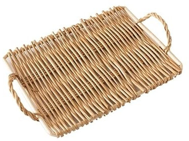 Pain Basket,Corbeille à Pain en Osier,Osier Naturel Corbeille De Fruits,Plateau Osier,Table Basse Bar dîner Organisateur de Cuisine pour Le Petit déjeuner,Les Boissons,Les collations,Le Pain