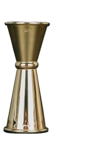 CHFYIJYHM Jigger à Cocktail en Acier Inoxydable, Mesure la Barre, for Une Distribution Efficace de Cocktails, Aspect Brillant, Nettoyage Facile(Gold Plated 30 45ml)