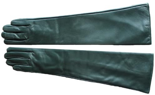Lange Lederhandschuhe für Damen, gerades Innenfutter, um warm zu halten, Winter-Lederhandschuhe, En8, 6 12