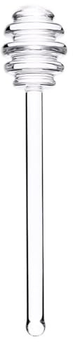 Mini honung dopparpinne – 15 cm klart glas honungssked dopper, sirap honung omrörningspinne för kök honung syltburk dispens duzzel festgåvor, honungssked, honungspinnar, honungspinne
