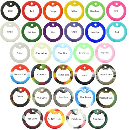 Armyu Militärische Erkennungsmarken-Schalldämpfer, Silikon/Gummi, Armee-Dogtag-Schalldämpfer – 10 Stück (wählen Sie Ihre Farben!)