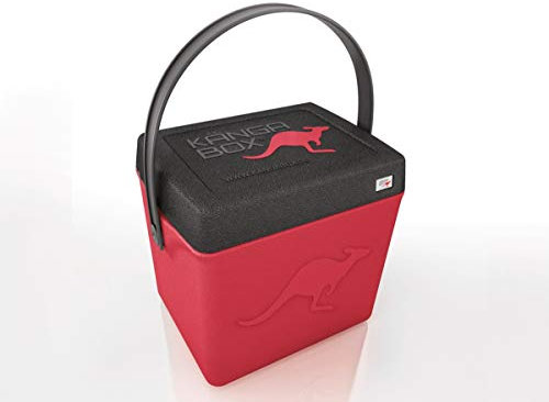 Kängabox® Kühlbox 20 Liter rot Trip- Isolierbox für kalt & warm. Made in Germany, Outdoor Thermobox für Camping, Grillen, Picknick & Garten