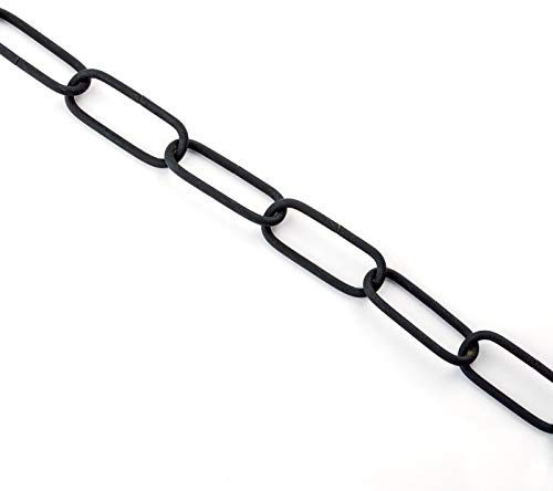 ORION LIGHTSTYLE 1m Lampenkette aus Eisen schwarz Leuchtenkette Dekorative Zier-Kette für Kronleuchter Luster Lüster