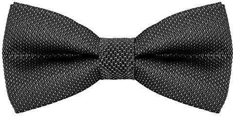 BomGuard Kinder Fliege kleinkariert Jungs Mädchen,schwarz gepunktet