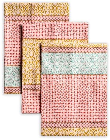 Maison d'Hermine Küchenhandtuch 100% Baumwolle (50 cm x 70 cm, Set von 3) | Küchenhandtücher Tischgeschirrtücher zum Muttertagsgeschenke Reinigen Buffetpartys Hochzeiten Frühling/Sommer - Provence