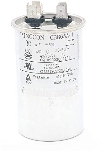 Fasizi Motor Condensador 30uF CBB65 para Aire Acondicionado 450VAC SH 40/70/21 50/60Hz