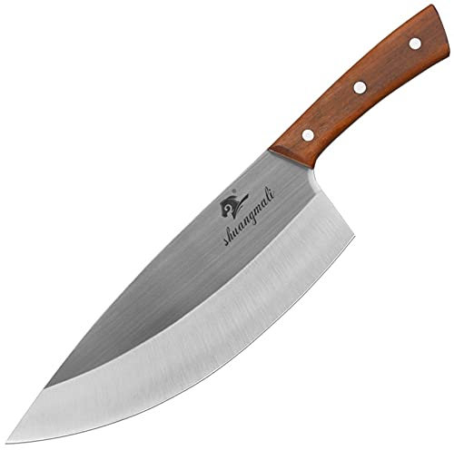 Cleaver Burtcher Knife 4Cr13 acciaio inox multi funzioni coltello da cucina affettando utensili da cucina in legno naturale chef macellaio coltelli coltelli