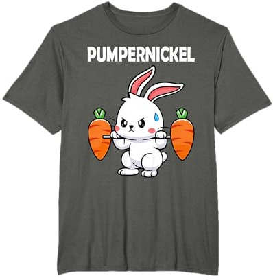 Pumpernickel Krafttraining Lustige Hase Kaninchen Fitness T-Shirt