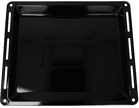 vhbw teglia sostituisce Whirlpool 481010640958, 481010657929 per forno - 44,5 x 37,5 x 5 cm, antiaderente, smaltata, nero