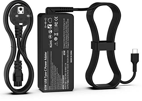 Alimentatore USB C 65W Caricatore Notebook Type C per HP Spectre/EliteBook/Elite/Chromebook/Probook/Pavilion X360 X2 13 15 11 12 745 830 840 850 440 G5 G6 G7 1030 1020 G2 G3, Caricabatterie PC Tipo C
