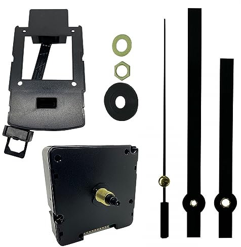 New Replacement Pendulum Drive HD-1688 Sheng Bang Radio Controlled UK MSF Automatic Atomic Ticking Quartz Clock Mechanisms Battery Powered For Wall Clocks (1, 119mm Black Metal)