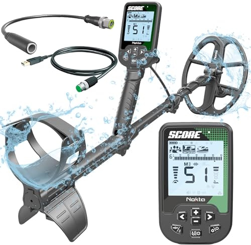 NOKTA DETECTION TECHNOLOGIES Detector de metales para adultos, totalmente impermeable, recargable, multifrecuencia, fácil de usar para caza del tesoro (puntuación)