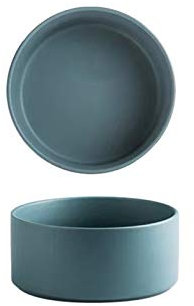 SkVLf Nordic-Inspired Porcelain Cereal Bowl Set with Wooden Stand - Stylish and Functional Large Salad and Fruit Bowl for Household Use - Ideal for Soup, Rice, and Desserts - Green