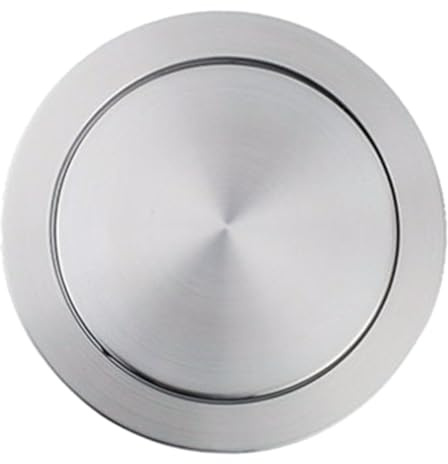 BUGUUYO Couvercle De Poubelle Encastré Acier Inoxydable à Rabat Basculant Adapté Aux Plans De Travail Facile à Nettoyer Pour Cuisine Et Salle De Bain