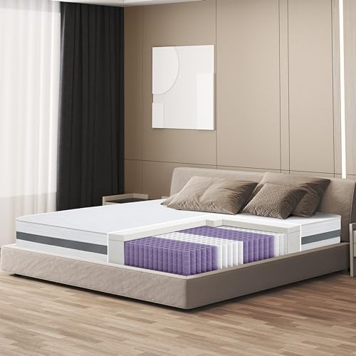 The White Stone Colchón 150x190 de Muelles Ensacados y Espuma | Altura 20 cm | Medio Rígido, Autoformable, Ortopédico | Revestimiento Hipoalergénico y Transpirable | Producido en Italia