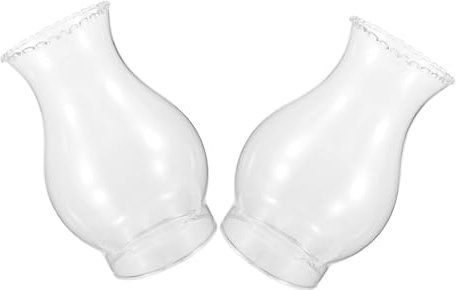 IWOWHERO 2stücke Glas Petroleumlampen Durchsichtige Öllampenabdeckung Ersatz Transparenter Lampenschirm Für Öllampe Ersatz-glaslampenschirm Für Petroleumlampe Öllampenabdeckung Mit Retro-de