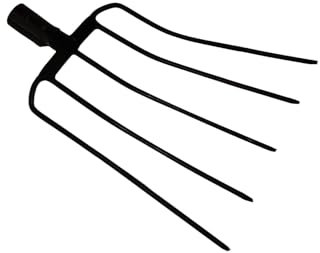 TOP TOOLS Dunggabel Mistgabel Heugabel Spatengabel Forke Gabel 5 Zinken Runde Dülle