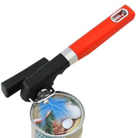 Apriscatole manuale | Apriscatole | Apriscatole | Rimozione del coperchio della ruota di taglio in acciaio inossidabile Gadget da cucina per mani deboli anziani e adulti casa vari viaggi campeggio