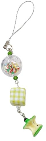 Fruit Bead Phone Chain Multifunktionaler Telefonanhänger Stilvolles Handy Zubehör Tasche Anhänger für Taschen und Festival Charm, grün, One size