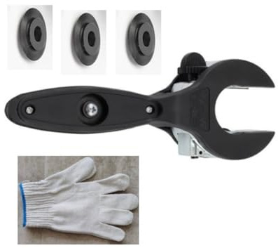 Uqezagpa Coupe-tube à cliquet robuste pour tuyaux métalliques de 8 mm à 29 mm avec 3 coupe-tubes et