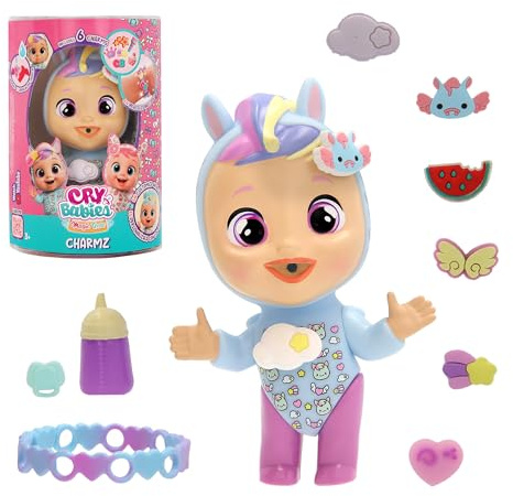 Cry Babies Magic TEARS CHARMZ Jenna Sammelbare Mini-Puppen 8 Babypuppen mit Charms zum Personalisieren Kinder ab 3 Jahren