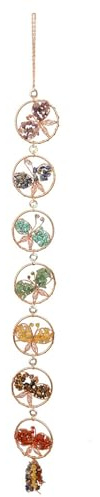 Natural Crystal Stone Butterfly Hanging Pendants Sun Catchers for Home Garden Decoration Colorful Butterfly Hanging Pendants