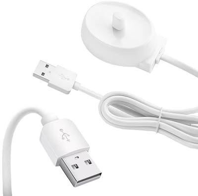 USB Electric Toothbrush Charger Compatible with Braun Oral-B Pro Series, Genius X, Pro 3500 3900, Smart 4000, Kids Models, Type 3757 Inductive Charging Base
