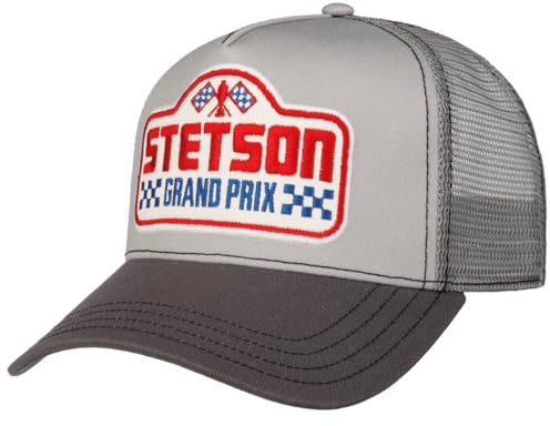 Stetson Grand Prix Trucker Cap Snapback Unisex Sommer Winter grau-blau One Size