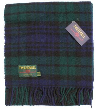 Black Watch Tartan Schurwolle Knie Teppich Überwurf