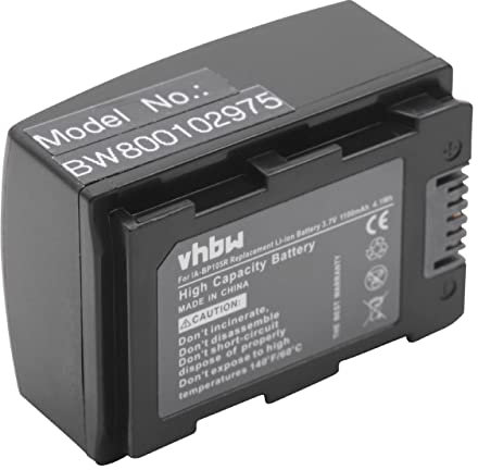 vhbw Batterie Compatible avec Samsung HMX-H300BP, HMX-H300BN, HMX-F50BN, HMX-F90, HMX-F80, HMX-H300 caméra vidéo caméscope (1100mAh, 3,7V, Li-ION)