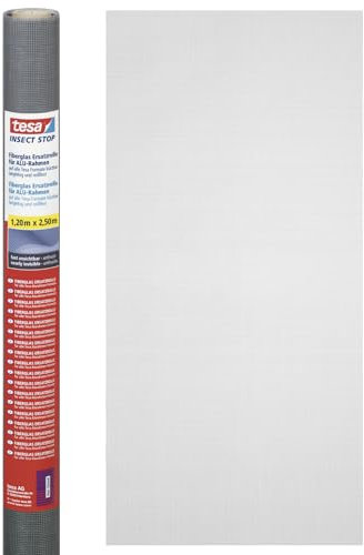 tesa Insect Stop Fly Screen Replacement Roll Made of Fibreglass for tesa ALU COMFORT Mosquito Net - for Windows and Doors - Replacement Roll 120cm x 250cm, Anthracite