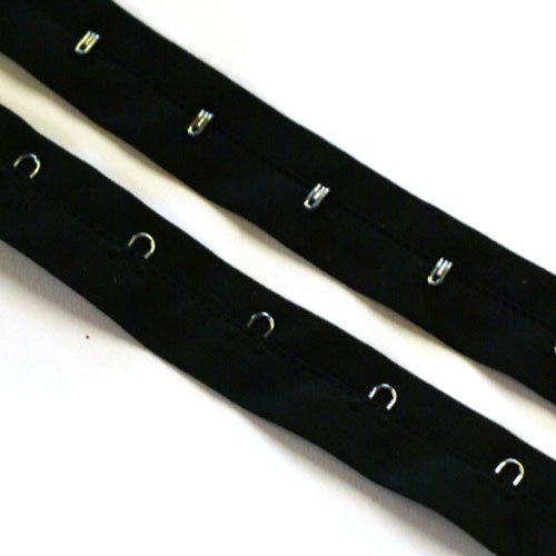 Trimming Shop Hook and Eye Tape Fabric Fastening, Black, 25mm | For Personalising & Designing Clothing, DIY Fabric Craft Projects, Garments, Lingerie