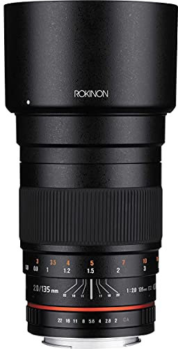 Rokinon Téléobjectif 135M-MFT 135 mm F2.0 Ed UMC pour Olympus & Panasonic Micro Quatre Tiers interchangeables, Noir