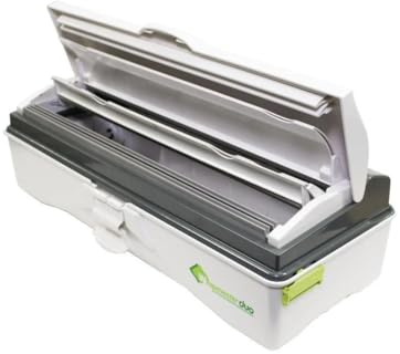 Wrapmaster GM213 Duo Dispenser | Dispenses two rolls of different media simultaneously, streamlining busy food prep areas with a commercial ABS construction.