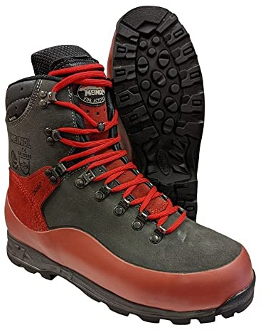 Meindl Sicherheitsstiefel Airstream 355501 für Kettensägen, Rot-schwarz, 43