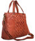 STILORD 'Mara' Elegante Handtasche geflochtenes Leder mit abnehmbaren Schulterriemen Shopper Tasche Abendtasche Ausgehtasche für Damen Echtleder mittel-groß, Farbe:cognac - used