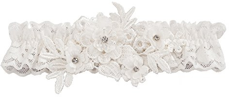 Ivy Lane Design Floria Bridal Garter, Ivory
