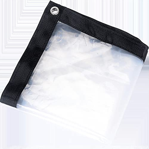 Sureh 2 x 2m wasserdichte transparente Plane mit Ösen, Vordächer und Planen, strapazierfähige, transparente, wetterfeste Plane, faltbar, Pflanzendach, Regenschutz, Seil enthalten