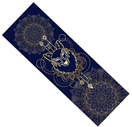 FANSU Antiscivolo Yoga Asciugamano con Angoli di Fissaggio, Morbido Tappetino da Yoga Asciugatura Rapida Telo da Yoga Asciugamano per Lo Fitness, Esercizi, Sport e Tempo Libero (185cm*63cm,Blu Navy)