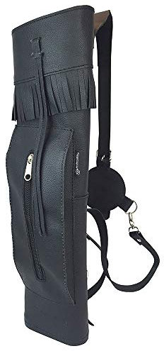 FHUILI Leder Pfeilköcher - Zurück Pfeil Köcher Köcher Pfeil Halter Traditionelle Schulter Rückenköcher Bogen für die Jagd & Schießsport Schießen Schießübungen,A