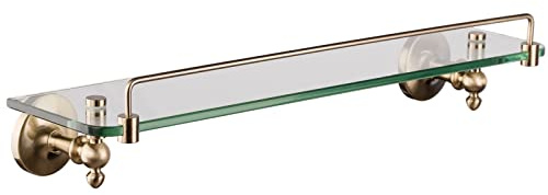 PaulGurkes Glasregal Bad-Wandablage Nostalgie Bronze Messing Retro