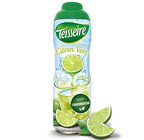TEISSEIRE - Jarabe de lima, 600 ml, 4 unidades