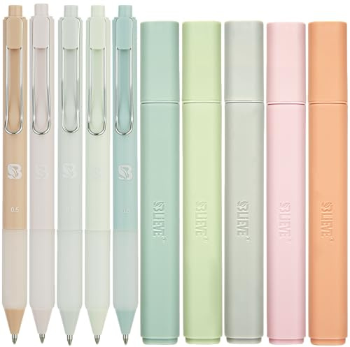 BLIEVE - Aesthetic Highlighters and Gel Pens With Soft Ink and Chisel Tip, Bible Highlighters and Pens No Bleed, Dry Fast Easy to Hold, for Bible Journaling Planner School Supplies (PASTEL)