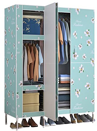 Penderies Repliables Armoire de placard multi-usages, armoire de chambre Armoire Portable Organisateur de rangement, armoire rangement avec portes coulissantes 51 x20 x67  Armoire de Rangement ( Co