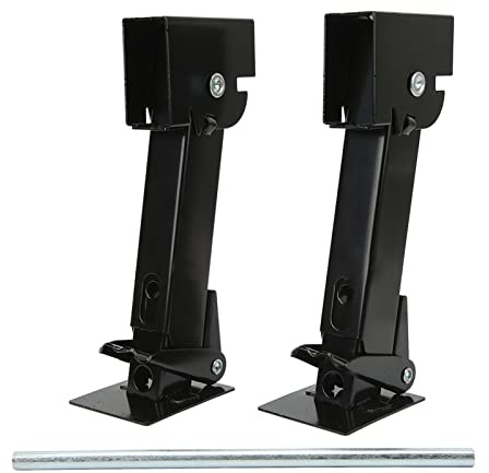 KIMISS Stabilizzatore Jack per Camper, 2PCS Stabilizzatore Jack Iron 650lb Supporto 1000lb Capacità di Sollevamento Stabilizzatori Oscillanti Regolabili Telescopici